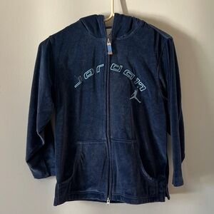 Jordan Kids Dark Blue Full-Zip Hoodie and pants set